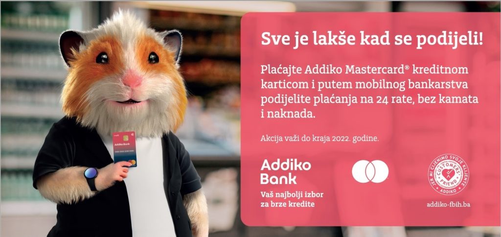 Kupovina je lakša kad je podijelite na rate Mastercard Addiko Podijeli Na 24 Rate 1