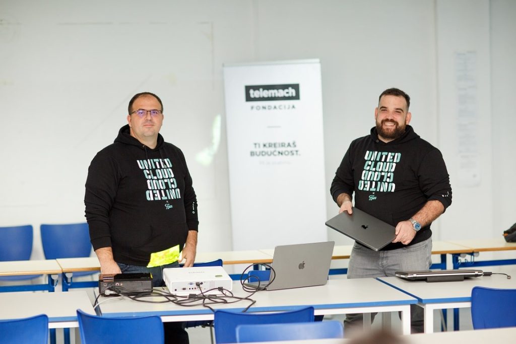 Praktično usavršavanje za više od 40 studenata uz podršku Telemach fondacije i United Cloud-a Predavaci Inovativnog Razvojnog Centra United Cloud