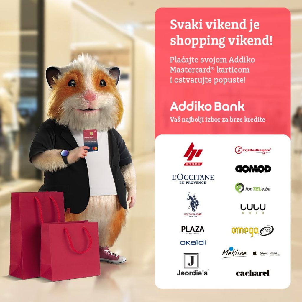 Svaki vikend je shopping vikend uz Addiko Mastercard kartice Addiko Shopping Weekend